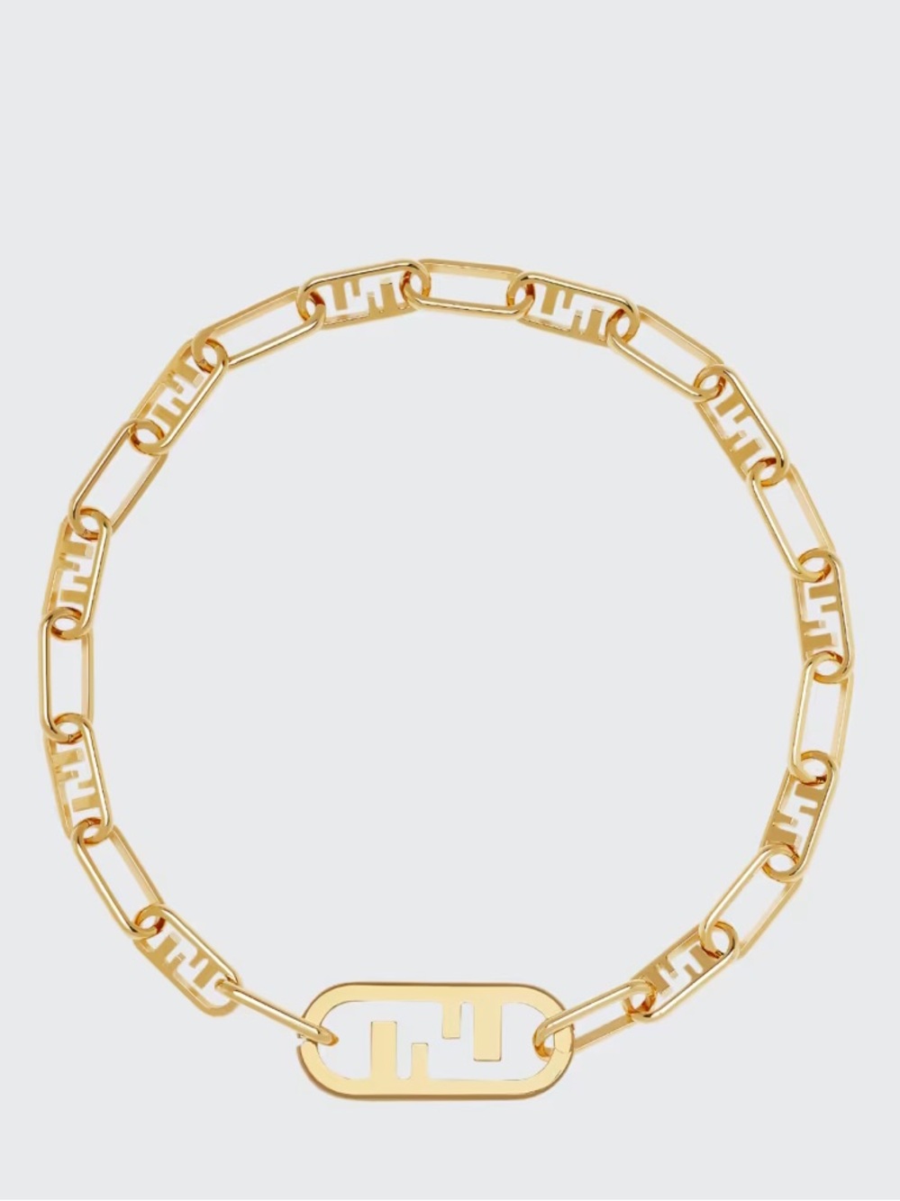 Authentic Fendi FF O’Lock Choker Necklace Gold RETIRED